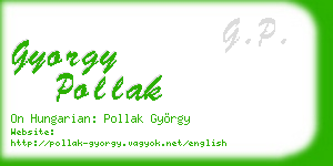 gyorgy pollak business card