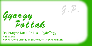 gyorgy pollak business card